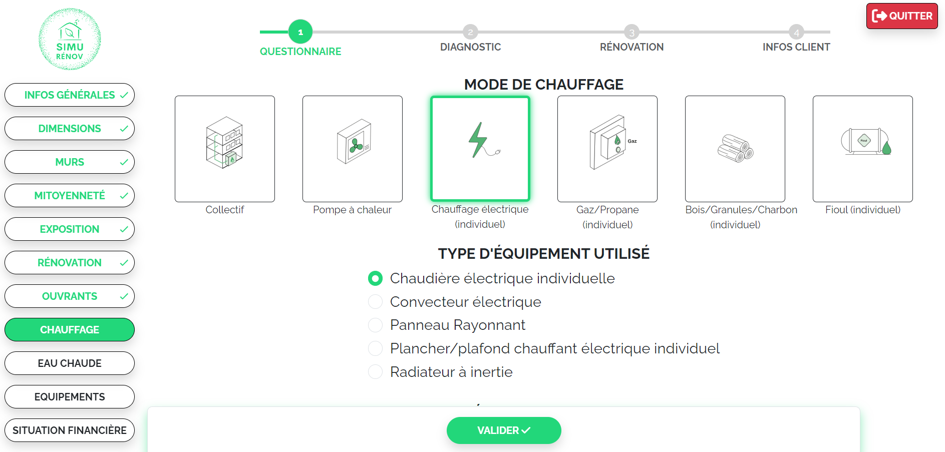 questionnaire rénovation énergetique